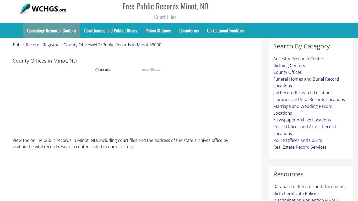 Free Public Records Minot, ND - Court Files